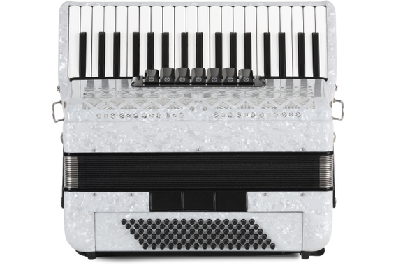 Classic Cantabile 96-Bass Accordeon "Secondo V" Wit G-g'' Set image 4