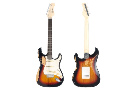 Rocktile Vintage Guitare Électrique Sunburst Set Pour Frimer image 4