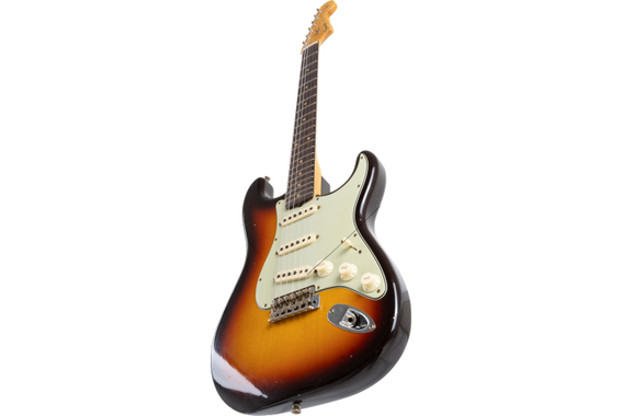Fender Custom Shop 1959 Stratocaster Journeyman Super Faded Aged Chocolate 3-Color-Sunburst image 4