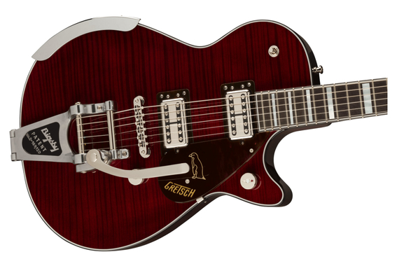 Gretsch G6134TFM-NH Nigel Hendroff Signature Penguin Dark Cherry Metallic Flame image 4