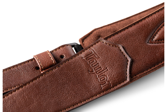 Taylor 2" Vegan Leren Gitaarband Medium Brown image 4