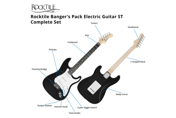 Rocktile Banger's Pack E-Gitarren Set, 8-teilig Black  - Retoure (Zustand: gut) image 4