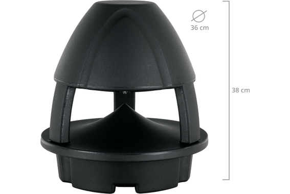 McGrey WPL-660BK BT 360° Outdoor-Lautsprecher mit Bluetooth Schwarz 120 Watt  - Retoure (Zustand: gut) image 4