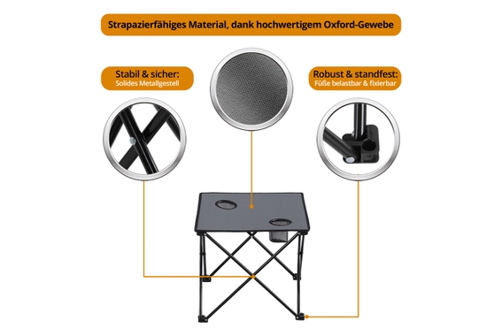 Stagecaptain CS-4547 GY Campingtisch-Set klein Grau image 4