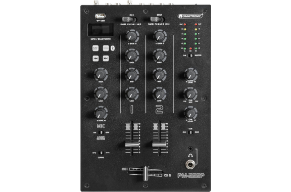Omnitronic PM-222P 2-Kanaals DJ-Mixer met Player Set image 4