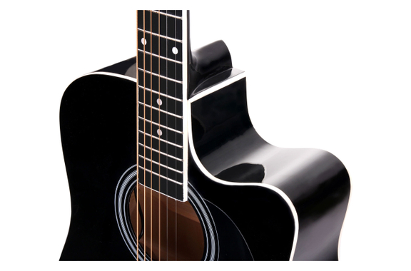 Classic Cantabile Acoustic Guitar with Pickup Starter Set incl. 5-Piece Accessory Set Black image 4