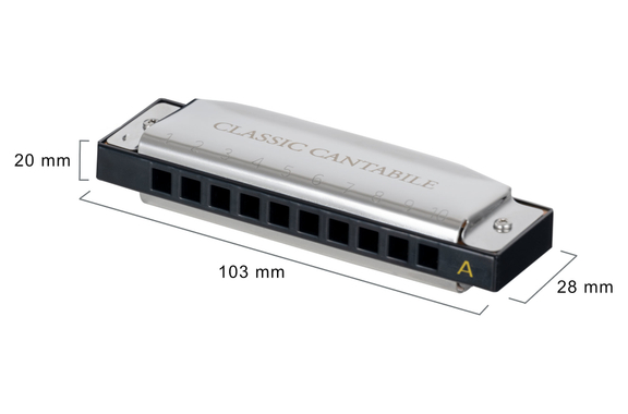 Classic Cantabile AHBS-7 Alabama Blues Harmonica 7er Set image 4