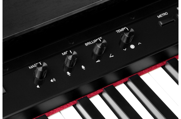Classic Cantabile UP-1Plus SM Pianoforte Digitale Verticale Nero Opaco Set image 4
