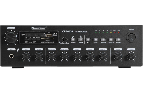 Omnitronic CPZ-60P PA Mixer-Amplifier image 4