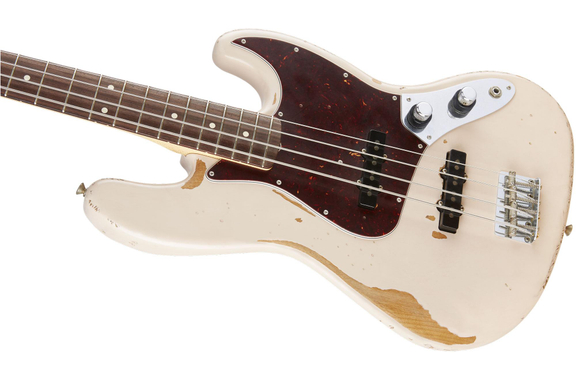 Fender Flea Signature Jazz Bass Road Worn Shell Pink image 4