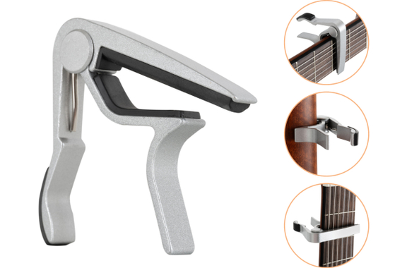 Rocktile TC1-C  Kapodaster für Konzertgitarre silber gerade image 4