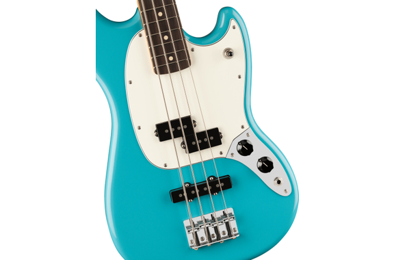 Fender Player II Mustang Bass PJ RW Aquatone Blue image 4