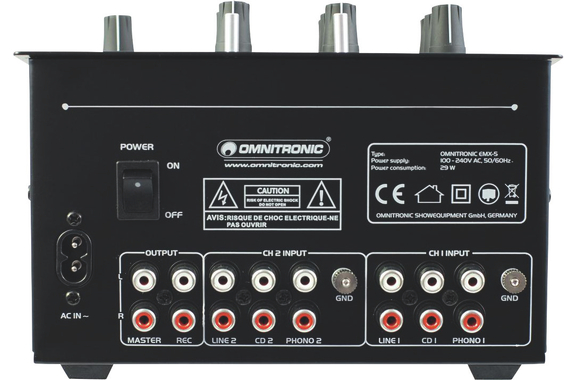 Omnitronic PM-222 2-Kanaals DJ-Mixer image 4