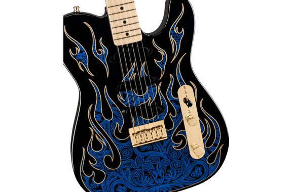 Fender James Burton Telecaster Blue Paisley Flames image 4