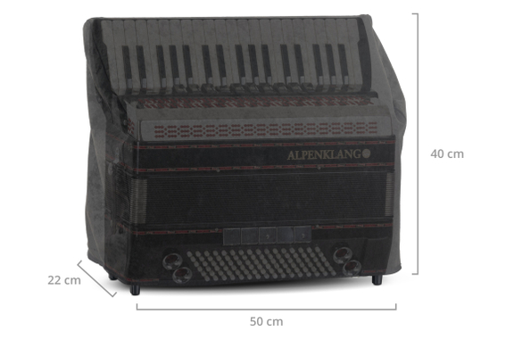 Alpenklang Cover für 96 Bass-Akkordeon Schwarz image 4
