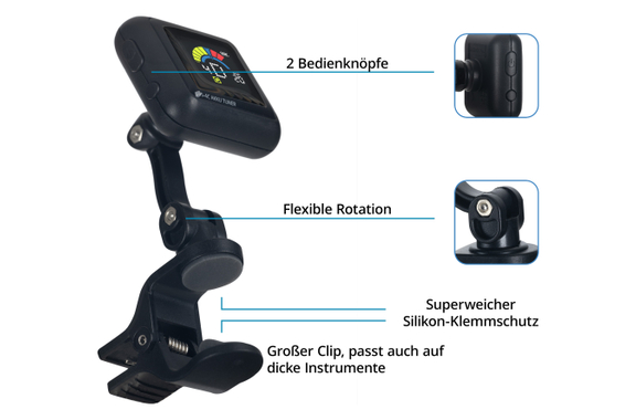 Rocktile 5-4C AKKU Clip Tuner image 4