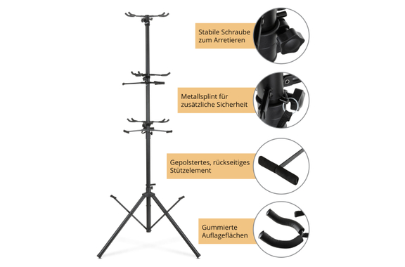 Pronomic GTT-009 Multi Guitar Stand for 9 Instruments image 4