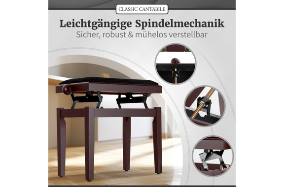 Classic Cantabile Banco De Piano Caoba Mate image 4
