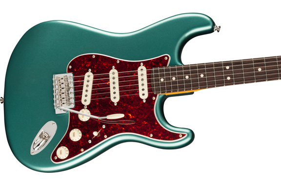 Fender American Professional Classic Stratocaster Faded Sherwood Green Metallic image 4