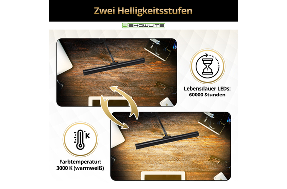 Lampe de Piano LED Showlite WW Noire image 4