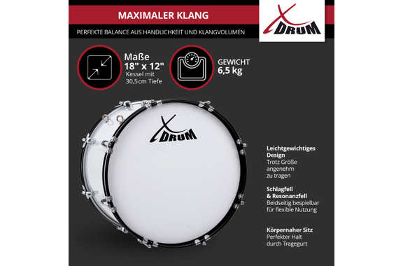 XDrum MBD-218 Grosse Caisse De Marche 18" x 12" image 4