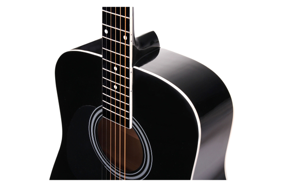 Classic Cantabile Westerngitarre für Linkshänder Starter-SET inkl. 5-teiligem Zubehörset schwarz image 4