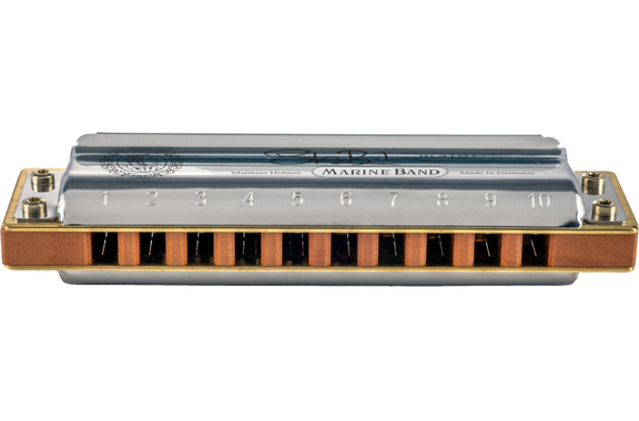 Hohner Marine Band Deluxe C Steve Baker Signatur Mundharmonika  - Retoure (Zustand: sehr gut) image 4