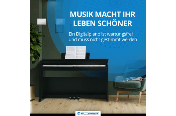 McGrey DP-19 SM E-Piano Schwarz matt Set image 4