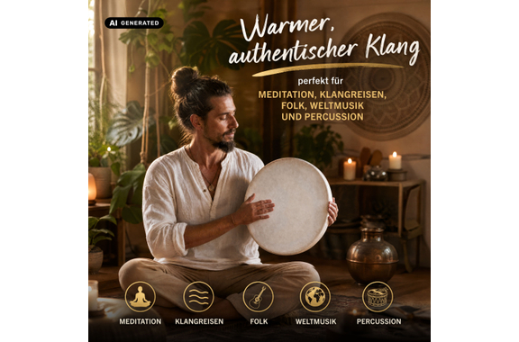 Classic Cantabile ND-14 Frame Drum 14" Tout Naturel image 4