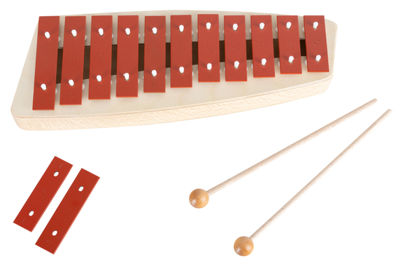 Set de Educación Musical Temprana Sonor con Cuaderno Tina y Tobi, Glockenspiel NG 10, Bolsa Azul para Partituras y Lápices image 4