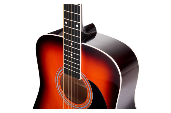 Classic Cantabile Westerngitarre Starter-SET inkl. 5-teiligem Zuberhörset sunburst image 4