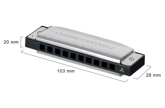 Classic Cantabile AHBS-12 Alabama Blues Harmonica 12er Set image 4