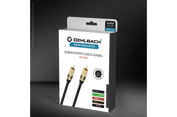 Oehlbach NF Sub Cinch Subwoofer Kabel 2m Zwart image 4