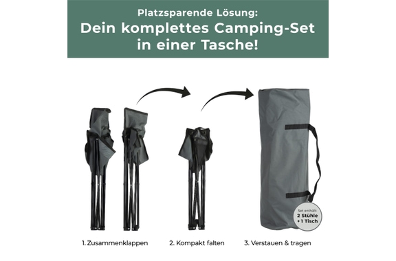 Stagecaptain CS-4547 GY Ensemble Table De Camping Gris image 4
