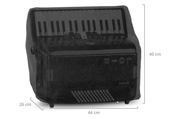 Alpenklang Cover voor 72 Bas-Accordeon Zwart image 4