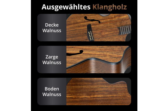 Classic Cantabile SHG-2WN LaBelle Western Guitar image 4