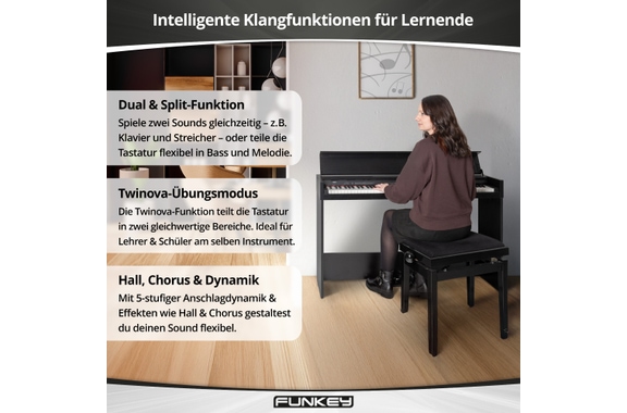 FunKey DP-1088 SM Digitalpiano Schwarz matt image 4