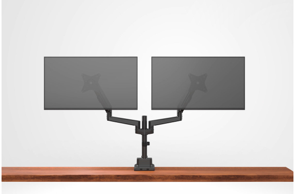 my wall HL 51-2 Support De Bureau Entièrement Articulé Pour 2 Écrans Plats image 4