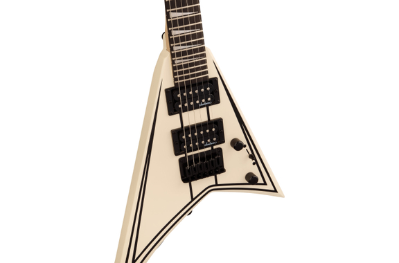Jackson JS Series RR Minion JS1X Snow White with Black Pin Stripes image 4