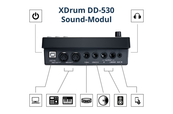XDrum DD-530 Mesh Heads E-Drum Maxi Live Kit con Monitor de Batería y Banqueta image 4