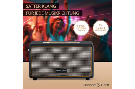 Bennett & Ross BB-860A BK Blackmore Bluetooth Akku Lautsprecher Schwarz  - Retoure (Zustand: sehr gut) image 4