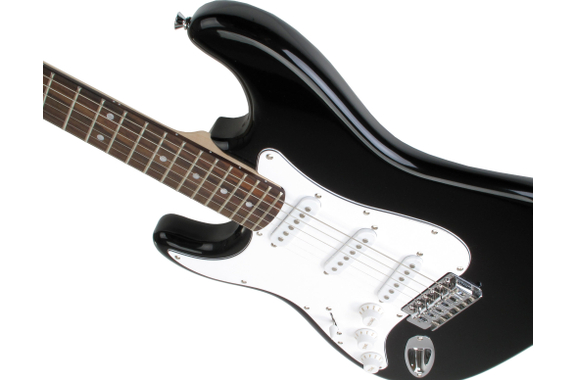 Rocktile Pro ST3-BK/RW-L Linkshänder (Lefty) E-Guitarra Black Gigbag Set image 4