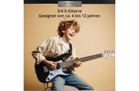 Rocktile Youngster YS-1BK 3/4 Chitarra Elettrica Nera image 4