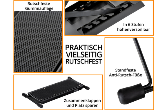 Rocktile Guitar Footrest Black image 4