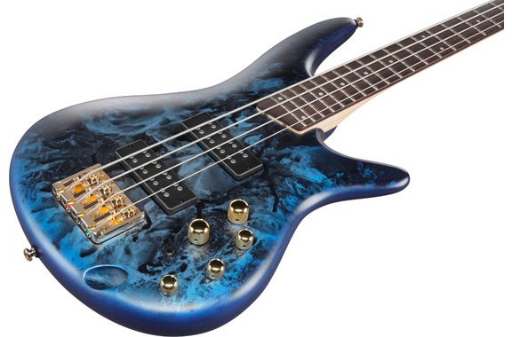 Ibanez SR300EDX-CZM Electric Bass Cosmic Blue Frozen Matte image 4