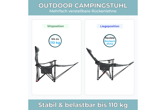 Stagecaptain CSF-600 MKII Nick Fauteuil De Camping Avec Repose-Pieds image 4