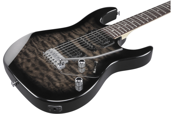 Ibanez GRX70QA-TKS Transparent Black Sunburst image 4