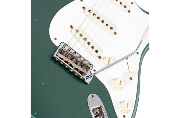 Fender Custom Shop Time Machine 1956 Stratocaster Journeyman Relic Aged Sherwood Green Metallic image 4