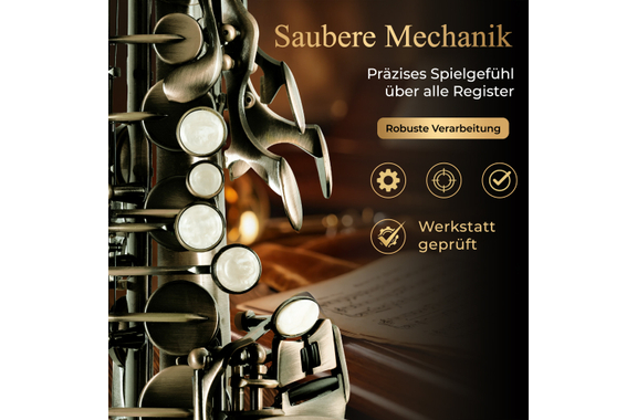 Classic Cantabile Winds AS-450 Antique Yellow Saxofón Alto image 4