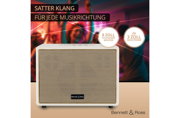 Bennett & Ross BB-880CW Blackmore Giant Enceinte Bluetooth Crème Blanche image 4